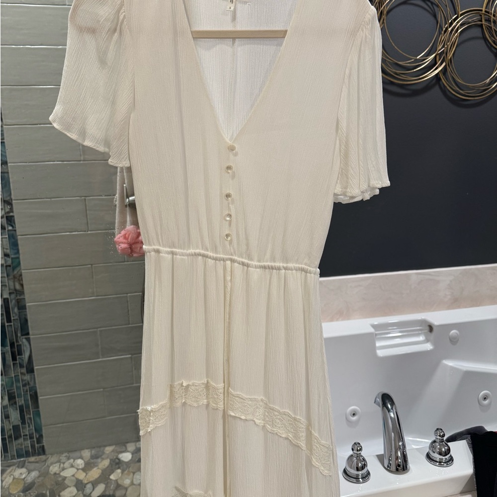 Maurices white Flutter Sleeve Sundress